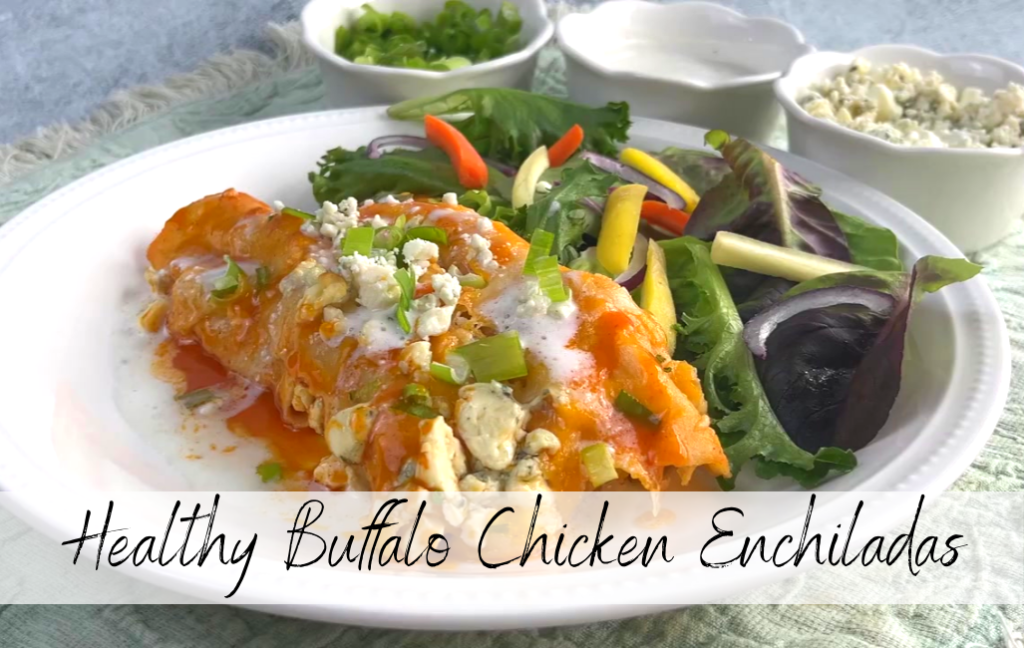 Easy Buffalo Chicken Enchiladas