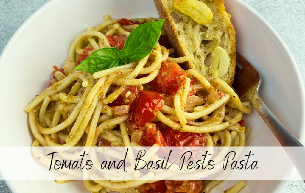 Basil Pesto and Tomato Pasta