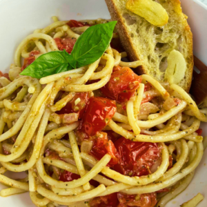 Tomato and Basil Pesto Pasta